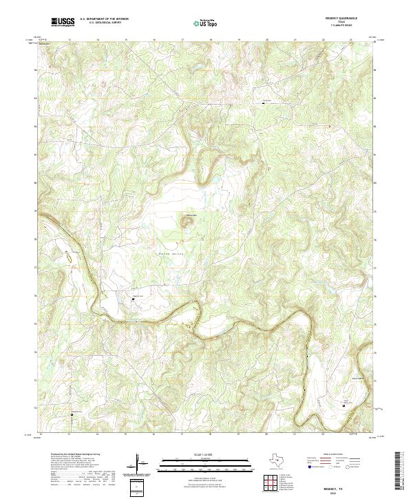 US Topo 7.5-minute map for Regency TX