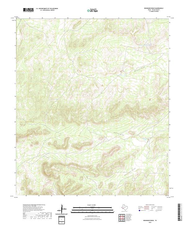 US Topo 7.5-minute map for Reininger Draw TX