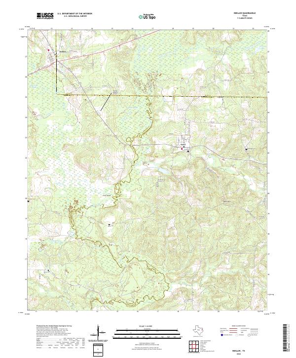 US Topo 7.5-minute map for Reklaw TX