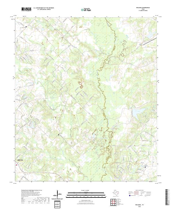 US Topo 7.5-minute map for Reliance TX