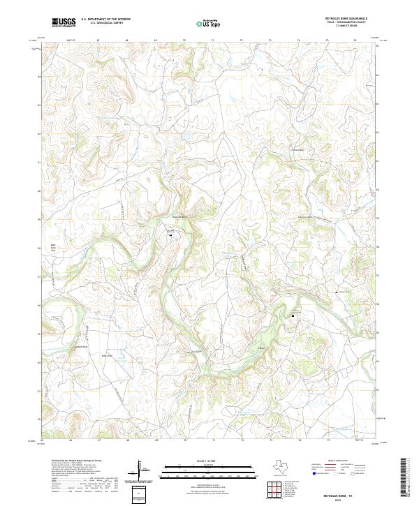 US Topo 7.5-minute map for Reynolds Bend TX