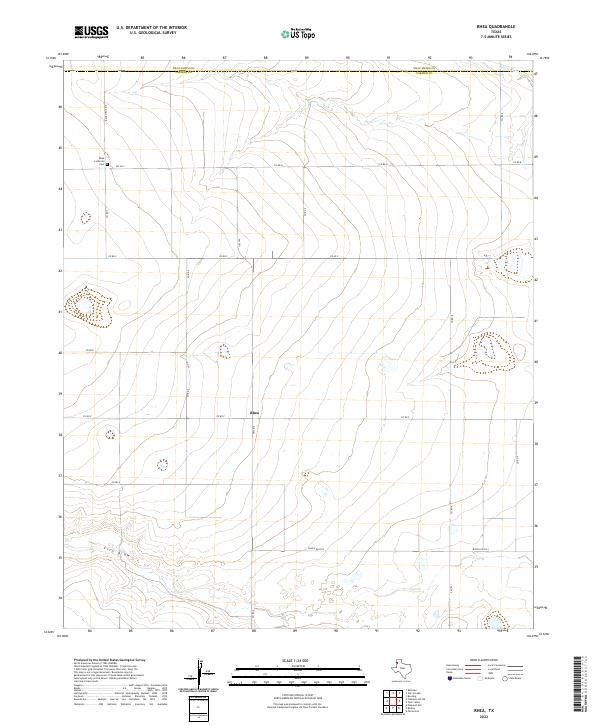 US Topo 7.5-minute map for Rhea TX