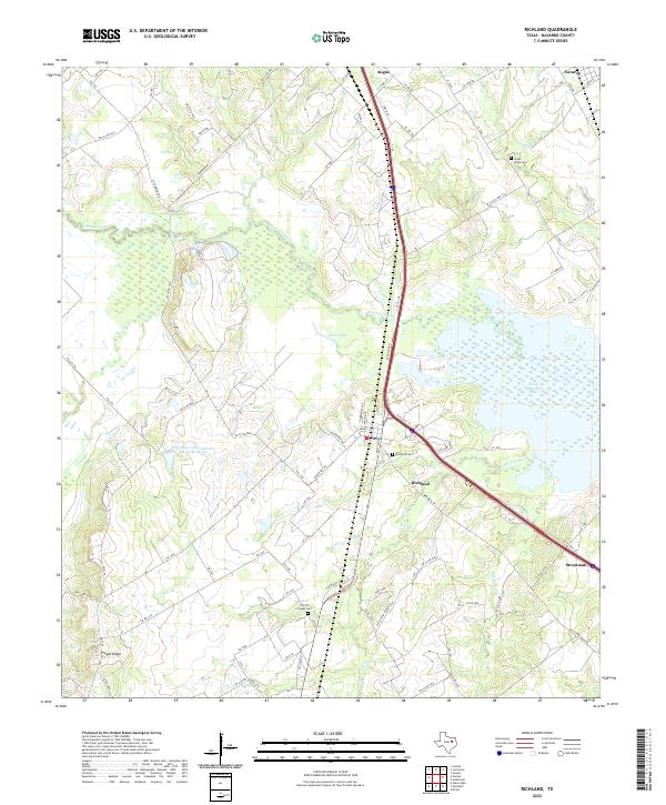 US Topo 7.5-minute map for Richland TX