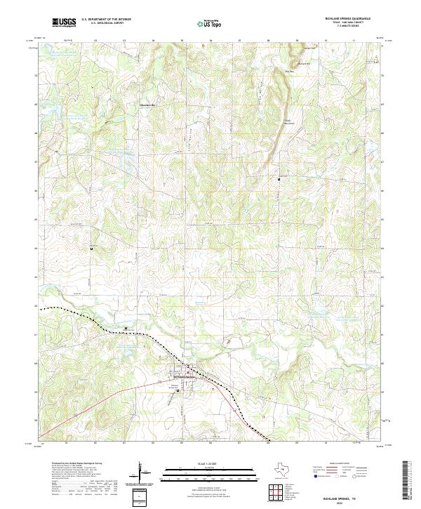 US Topo 7.5-minute map for Richland Springs TX