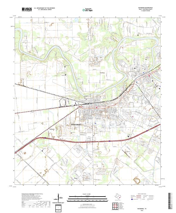 US Topo 7.5-minute map for Richmond TX