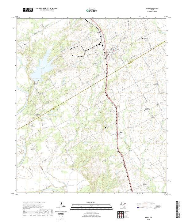 US Topo 7.5-minute map for Riesel TX