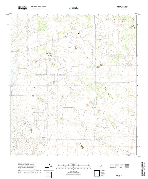 US Topo 7.5-minute map for Rincon TX