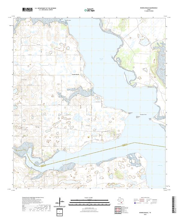 US Topo 7.5-minute map for Riviera Beach TX