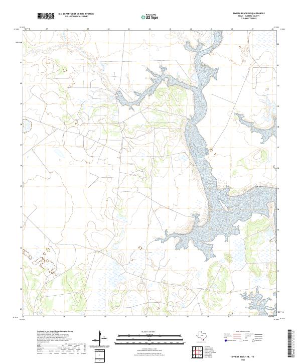 US Topo 7.5-minute map for Riviera Beach NE TX