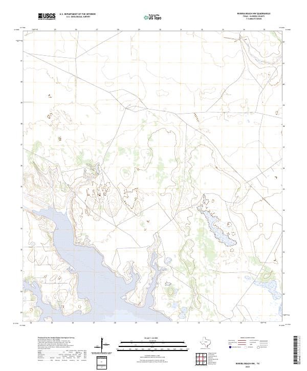 US Topo 7.5-minute map for Riviera Beach NW TX