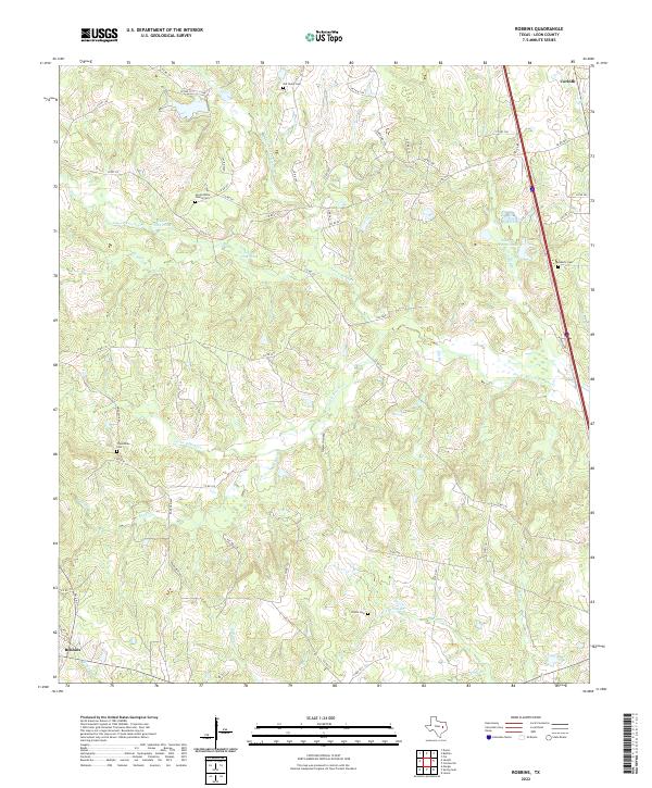 US Topo 7.5-minute map for Robbins TX