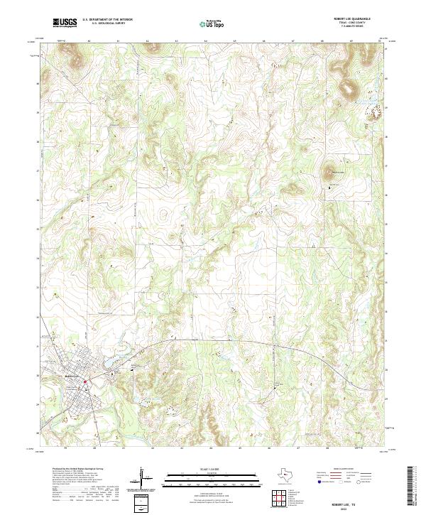 US Topo 7.5-minute map for Robert Lee TX