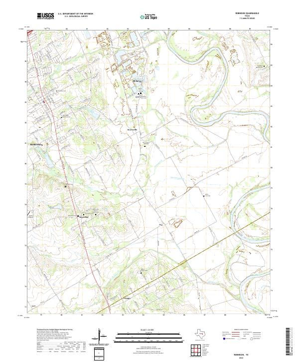 US Topo 7.5-minute map for Robinson TX