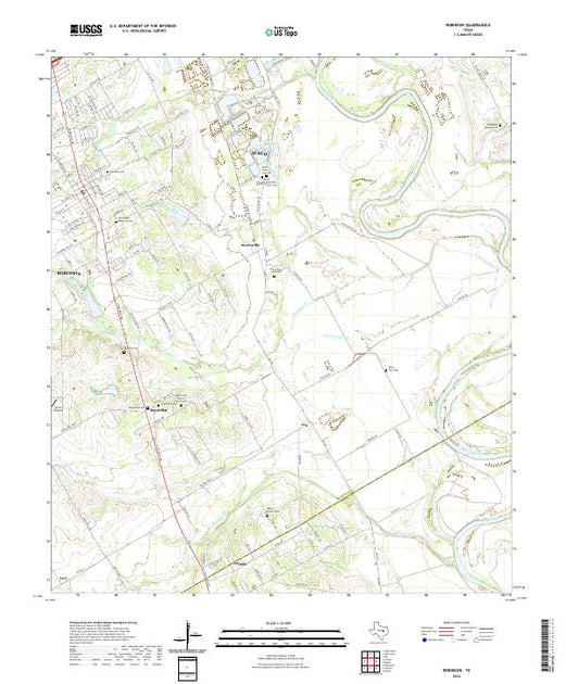 US Topo 7.5-minute map for Robinson TX – American Map Store