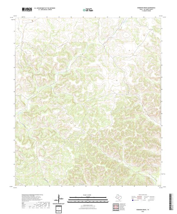 US Topo 7.5-minute map for Robinson Draw TX