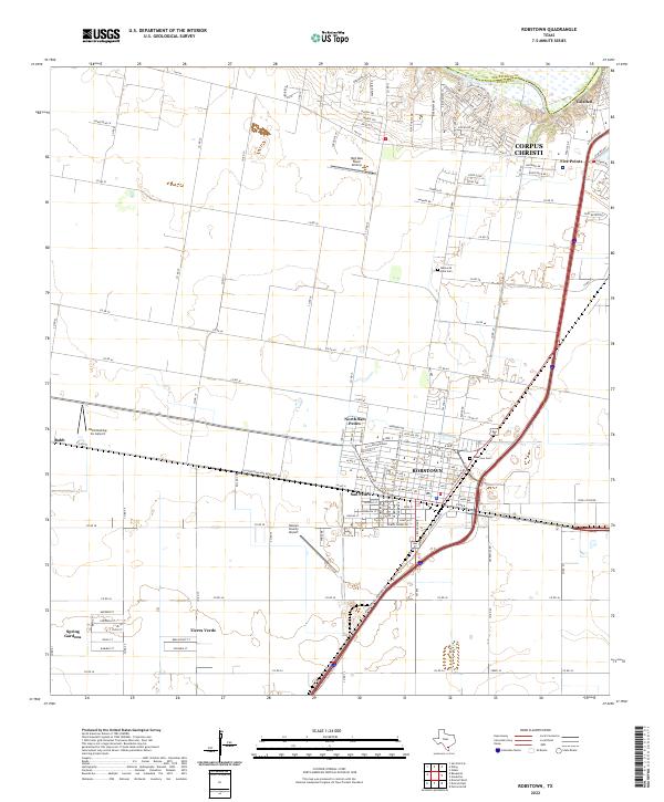 US Topo 7.5-minute map for Robstown TX