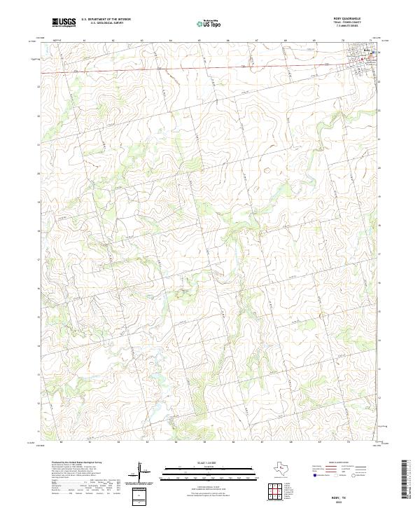 US Topo 7.5-minute map for Roby TX
