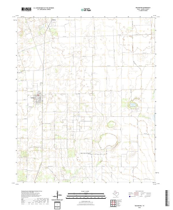 US Topo 7.5-minute map for Rochester TX