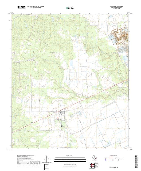 US Topo 7.5-minute map for Rock Island TX