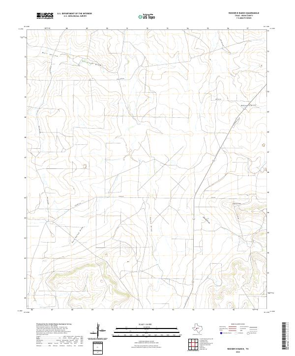 US Topo 7.5-minute map for Rocker B Ranch TX – American Map Store