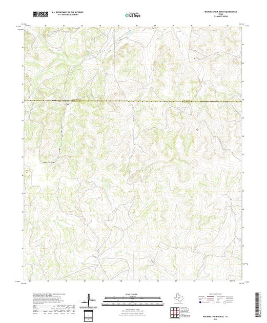 US Topo 7.5-minute map for Rocking Chair Ranch TX – American Map Store