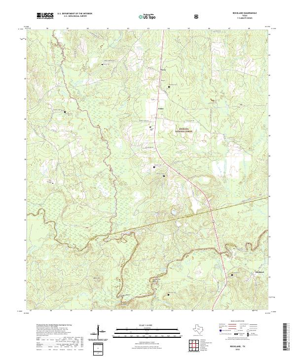 US Topo 7.5-minute map for Rockland TX