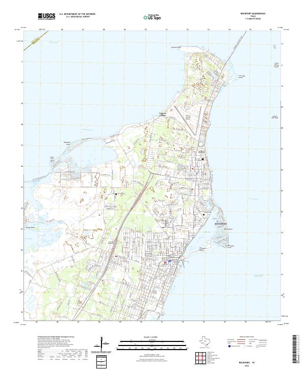 US Topo 7.5-minute map for Rockport TX