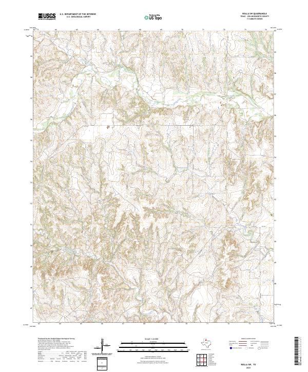US Topo 7.5-minute map for Rolla SW TX