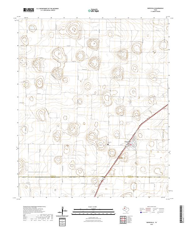 US Topo 7.5-minute map for Ropesville TX