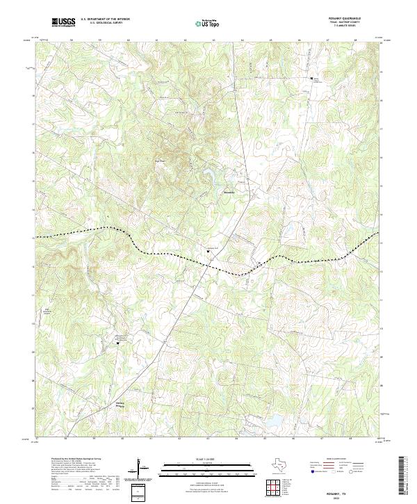 US Topo 7.5-minute map for Rosanky TX