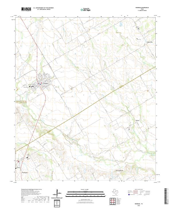US Topo 7.5-minute map for Rosebud TX