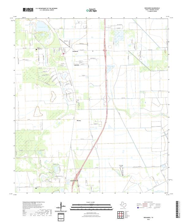 US Topo 7.5-minute map for Rosharon TX