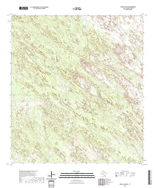 US Topo 7.5-minute map for Rosita Lake NE TX
