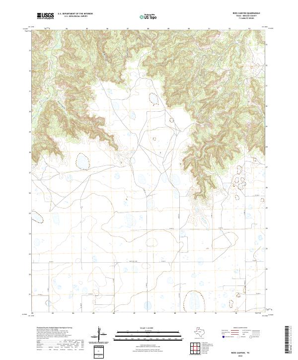 US Topo 7.5-minute map for Ross Canyon TX