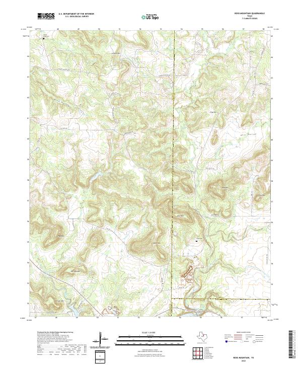 US Topo 7.5-minute map for Ross Mountain TX