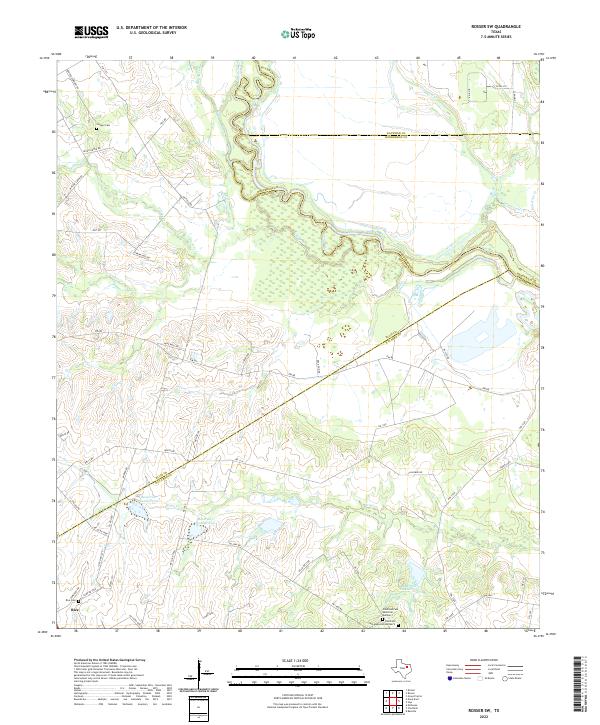 US Topo 7.5-minute map for Rosser SW TX