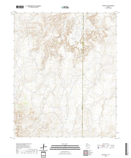 US Topo 7.5-minute map for Rotten Hill TX – American Map Store