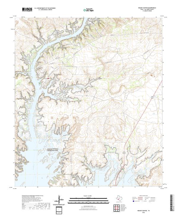 US Topo 7.5-minute map for Rough Canyon TX