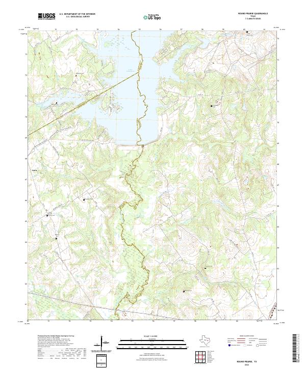 US Topo 7.5-minute map for Round Prairie TX