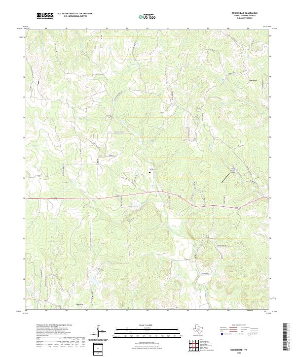 US Topo 7.5-minute map for Roundhead TX