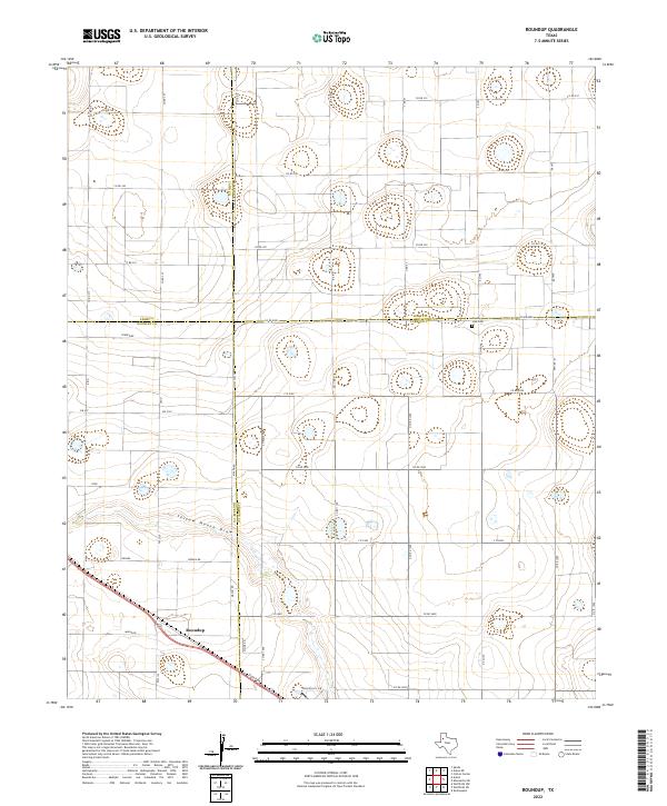 US Topo 7.5-minute map for Roundup TX