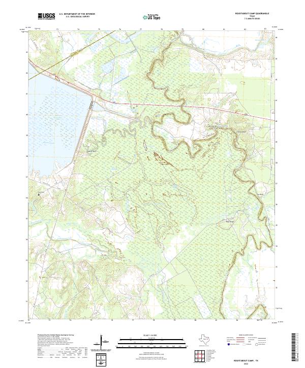 US Topo 7.5-minute map for Roustabout Camp TX