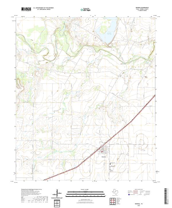 US Topo 7.5-minute map for Rowena TX