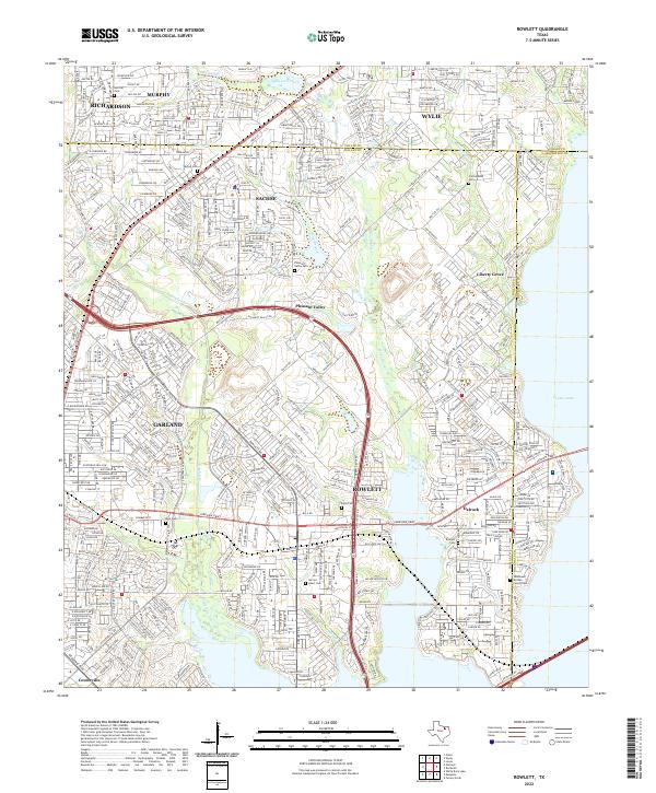 US Topo 7.5-minute map for Rowlett TX