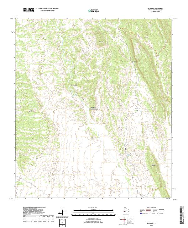 US Topo 7.5-minute map for Roys Peak TX