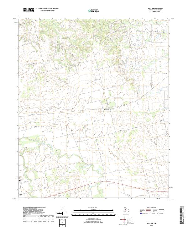 US Topo 7.5-minute map for Royston TX