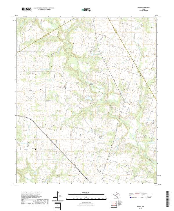 US Topo 7.5-minute map for Rucker TX