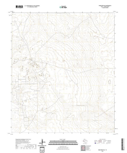 US Topo 7.5-minute map for Rudd Draw NE TX – American Map Store