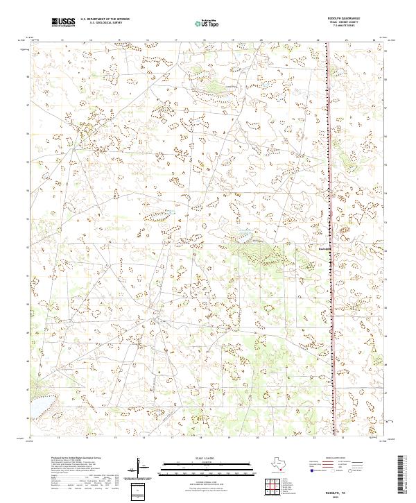 US Topo 7.5-minute map for Rudolph TX
