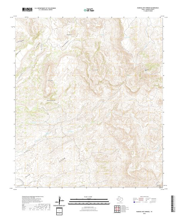 US Topo 7.5-minute map for Ruidosa Hot Springs TX